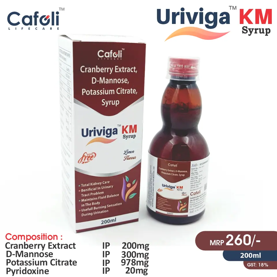 Cranberry 200mg + Potassium Magnesium Citrate 978mg + D-Mannose 300mg | UTI Care | Best Price for PCD Pharma Franchise